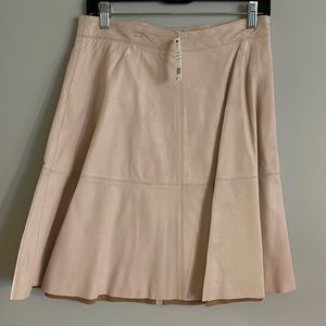 Joie Lamb Leather Skirt A Line New Medium M Soft Sand